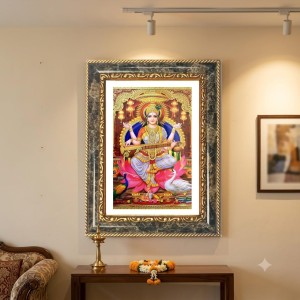Saraswati Decorative Photo Frame With White Mount | Premium Wall & Tabletop Picture Frame | Home, Office & Temple Decoration | 10x14 Inch (Pack Of 1) (F31583) Saraswati Decorative Photo Frame With White Mount | Premium Wall & Tabletop Picture Frame | Home, Office & Temple Decoration | 10x14 Inch (Pack Of 1) (F31583)