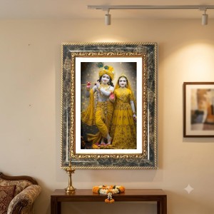 Radhaa Krishna Decorative Photo Frame With White Mount | Premium Wall & Tabletop Picture Frame | Home, Office & Temple Decoration | 12x16 Inch (Pack Of 1) (F32997) Radhaa Krishna Decorative Photo Frame With White Mount | Premium Wall & Tabletop Picture Frame | Home, Office & Temple Decoration | 12x16 Inch (Pack Of 1) (F32997)