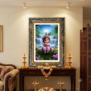 Swami Vivekananda Decorative Photo Frame With White Mount | Premium Wall & Tabletop Picture Frame | Home, Office & Temple Decoration | 12x16 Inch (Pack Of 1) (F32560)