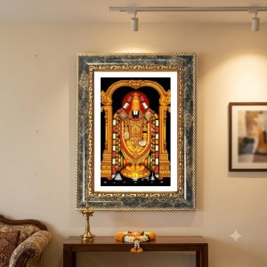 Venkateswara Decorative Photo Frame With White Mount | Premium Wall & Tabletop Picture Frame | Home, Office & Temple Decoration | 8x12 Inch (Pack Of 1) (F32364) Venkateswara Decorative Photo Frame With White Mount | Premium Wall & Tabletop Picture Frame | Home, Office & Temple Decoration | 8x12 Inch (Pack Of 1) (F32364)