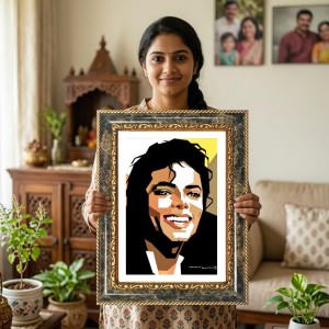 Pop Singer Art Decorative Photo Frame With White Mount | Premium Wall & Tabletop Picture Frame | Home, Office & Temple Decoration | 8x12 Inch (Pack Of 1) (F33008) Pop Singer Art Decorative Photo Frame With White Mount | Premium Wall & Tabletop Picture Frame | Home, Office & Temple Decoration | 8x12 Inch (Pack Of 1) (F33008)