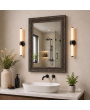 Acrylic Wall Mirror with Vintage Decorative Frame | Wall Mounted Mirror for Entryway, Living Room, Bedroom & Bathroom | Lightweight, Shatter-Resistant, Durable & Clear Reflection | Home DÃ©cor