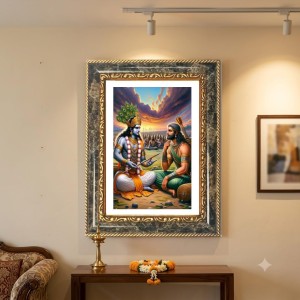 Shiva And Rama Decorative Photo Frame With White Mount | Premium Wall & Tabletop Picture Frame | Home, Office & Temple Decoration | 8x12 Inch (Pack Of 1) (F31424) Shiva And Rama Decorative Photo Frame With White Mount | Premium Wall & Tabletop Picture Frame | Home, Office & Temple Decoration | 8x12 Inch (Pack Of 1) (F31424)
