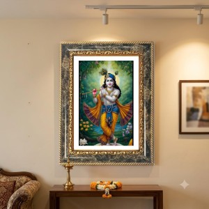 Vishnu Decorative Photo Frame With White Mount | Premium Wall & Tabletop Picture Frame | Home, Office & Temple Decoration | 12x16 Inch (Pack Of 1) (F31449) Vishnu Decorative Photo Frame With White Mount | Premium Wall & Tabletop Picture Frame | Home, Office & Temple Decoration | 12x16 Inch (Pack Of 1) (F31449)