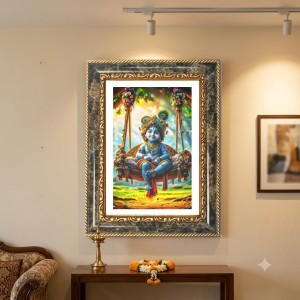 Radhaa Krishna Decorative Photo Frame With White Mount | Premium Wall & Tabletop Picture Frame | Home, Office & Temple Decoration | 12x16 Inch (Pack Of 1) (F31599) Radhaa Krishna Decorative Photo Frame With White Mount | Premium Wall & Tabletop Picture Frame | Home, Office & Temple Decoration | 12x16 Inch (Pack Of 1) (F31599)