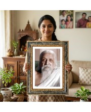 Sri Aurobindo Ghosh Decorative Photo Frame With White Mount | Premium Wall & Tabletop Picture Frame | Home, Office & Temple Decoration | 10x14 Inch (Pack Of 1) (F31290)