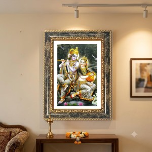 Radhaa Krishna Decorative Photo Frame With White Mount | Premium Wall & Tabletop Picture Frame | Home, Office & Temple Decoration | 8x12 Inch (Pack Of 1) (F31369) Radhaa Krishna Decorative Photo Frame With White Mount | Premium Wall & Tabletop Picture Frame | Home, Office & Temple Decoration | 8x12 Inch (Pack Of 1) (F31369)