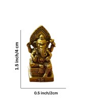 Mini Brass Murti Idol for Home DÃ©cor & Meditation | Handmade Antique Finish Brass Statue for Pooja Room, Office Desk & Spiritual Gift | Small Decorative Showpiece (Ganesh)