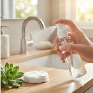 Transparent Plastic Spray Bottle with Fine Mist Sprayer | Refillable Empty Spray Bottle for Sanitizer, Hair Spray, Face Mist, Cleaning & Travel Use | Lightweight Bottle for Home & Salon Use 100ml