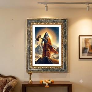 Parashuram Decorative Photo Frame With White Mount | Premium Wall & Tabletop Picture Frame | Home, Office & Temple Decoration | 8x12 Inch (Pack Of 1) (F33072)