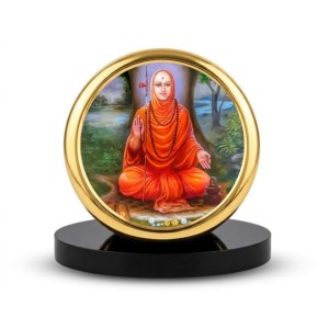 Car Dashboard/Table Top Shri Narasimha Saraswati Swami Maharaj Metal Golden Photo Stand 2x2 Inches, Compact & Stylish Spiritual Display For Car, Home & Office (Pack Of 1) (F24612) Car Dashboard/Table Top Shri Narasimha Saraswati Swami Maharaj Metal Golden Photo Stand 2x2 Inches, Compact & Stylish Spiritual Display For Car, Home & Office (Pack Of 1) (F24612)