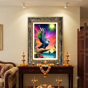 Multi-Colore Eagle Decorative Photo Frame With White Mount | Premium Wall & Tabletop Picture Frame | Home, Office & Temple Decoration | 10x14 Inch (Pack Of 1) (F31127) Multi-Colore Eagle Decorative Photo Frame With White Mount | Premium Wall & Tabletop Picture Frame | Home, Office & Temple Decoration | 10x14 Inch (Pack Of 1) (F31127)