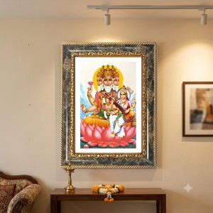 Brahma Decorative Photo Frame With White Mount | Premium Wall & Tabletop Picture Frame | Home, Office & Temple Decoration | 10x14 Inch (Pack Of 1) (F32365) Brahma Decorative Photo Frame With White Mount | Premium Wall & Tabletop Picture Frame | Home, Office & Temple Decoration | 10x14 Inch (Pack Of 1) (F32365)