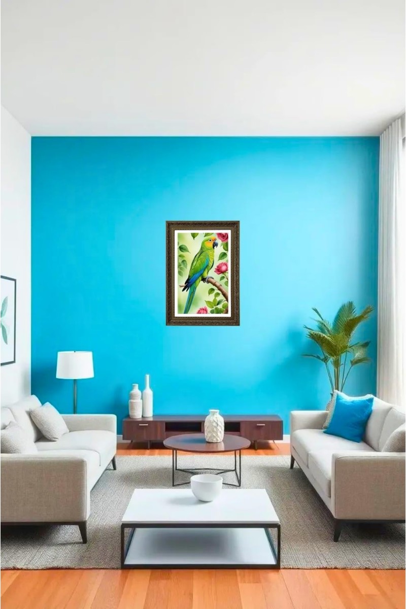 Parrot Big Photo Frame - 20x28 Inches For Home,Temple & Office Decoration (F11044)