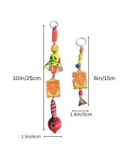 Handmade Wooden Ganesha Wall Hanging Bells for Home DÃ©cor | Colorful Hand-Painted Decorative Bells | Traditional Indian Wall Decoration for Entrance, Living Room & Pooja Room (Color May Vary)