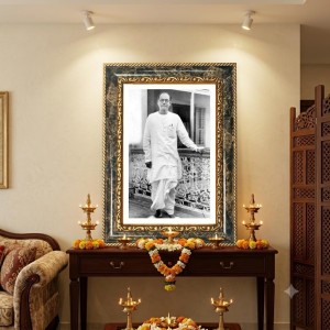 Netaji Subhas Chandra Bose Decorative Photo Frame With White Mount | Premium Wall & Tabletop Picture Frame | Home, Office & Temple Decoration | 8x12 Inch (Pack Of 1) (F32504) Netaji Subhas Chandra Bose Decorative Photo Frame With White Mount | Premium Wall & Tabletop Picture Frame | Home, Office & Temple Decoration | 8x12 Inch (Pack Of 1) (F32504)