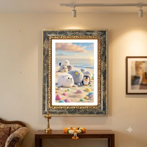 Penguins And Seals Wallpaper Decorative Photo Frame With White Mount | Premium Wall & Tabletop Picture Frame | Home, Office & Temple Decoration | 10x14 Inch (Pack Of 1) (F33099) Penguins And Seals Wallpaper Decorative Photo Frame With White Mount | Premium Wall & Tabletop Picture Frame | Home, Office & Temple Decoration | 10x14 Inch (Pack Of 1) (F33099)