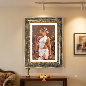 Tribal Woman Portrait Decorative Photo Frame With White Mount | Premium Wall & Tabletop Picture Frame | Home, Office & Temple Decoration | 8x12 Inch (Pack Of 1) (F33229) Tribal Woman Portrait Decorative Photo Frame With White Mount | Premium Wall & Tabletop Picture Frame | Home, Office & Temple Decoration | 8x12 Inch (Pack Of 1) (F33229)