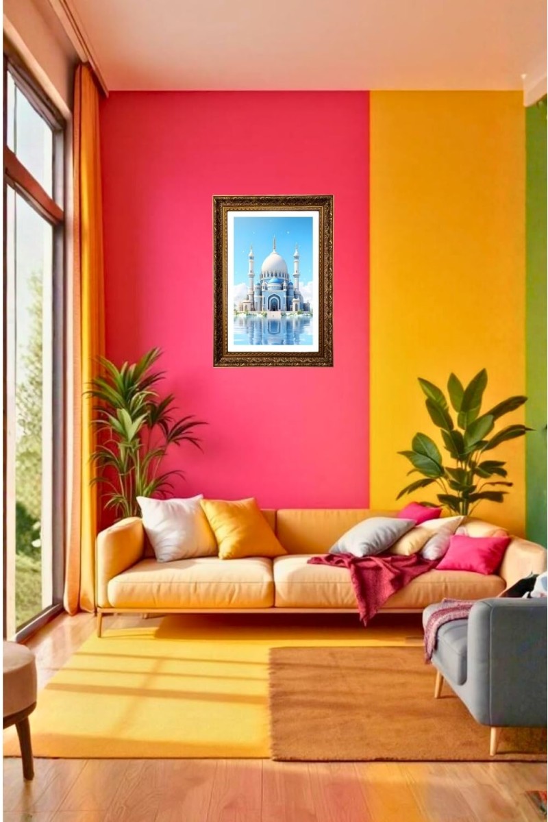 Mosque Big Photo Frame - 20x28 Inches For Home,Temple & Office Decoration (F11264)