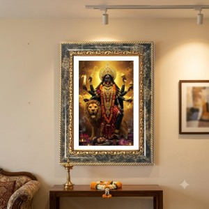 Kali Decorative Photo Frame With White Mount | Premium Wall & Tabletop Picture Frame | Home, Office & Temple Decoration | 8x12 Inch (Pack Of 1) (F31480)