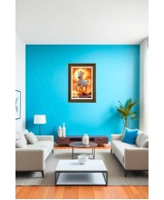 White Horse Big Photo Frame - 20x28 Inches For Home,Temple & Office Decoration (F11041)