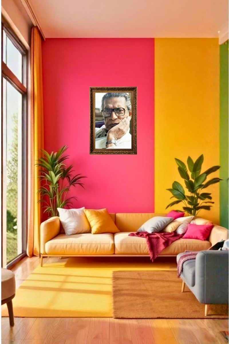 Satyajit Ray Big Photo Frame - 20x28 Inches For Home,Temple & Office Decoration (F11242)