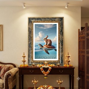 Vishnu Decorative Photo Frame With White Mount | Premium Wall & Tabletop Picture Frame | Home, Office & Temple Decoration | 12x16 Inch (Pack Of 1) (F32597) Vishnu Decorative Photo Frame With White Mount | Premium Wall & Tabletop Picture Frame | Home, Office & Temple Decoration | 12x16 Inch (Pack Of 1) (F32597)