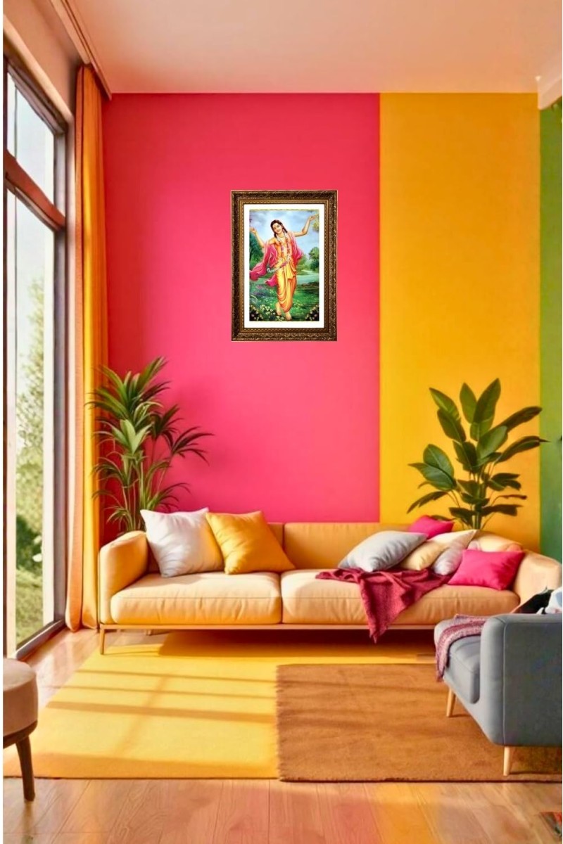 Sri Chaitannya Big Photo Frame - 20x28 Inches For Home,Temple & Office Decoration (F11281)