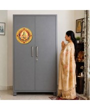 Agni Dev Fridge Magnet Wooden | Glossy Sublimation Print | 4x4 Inch | Strong Magnet Back | Decorative Magnet for Fridge, Almirah & Temple Decor (F23750)
