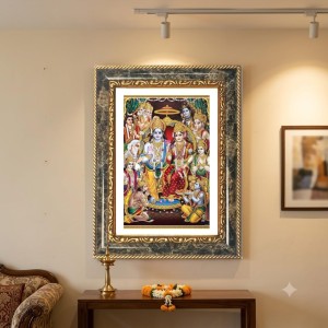 Ram Darbar Decorative Photo Frame With White Mount | Premium Wall & Tabletop Picture Frame | Home, Office & Temple Decoration | 8x12 Inch (Pack Of 1) (F33116) Ram Darbar Decorative Photo Frame With White Mount | Premium Wall & Tabletop Picture Frame | Home, Office & Temple Decoration | 8x12 Inch (Pack Of 1) (F33116)