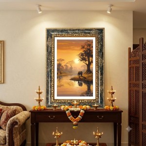 Rama Decorative Photo Frame With White Mount | Premium Wall & Tabletop Picture Frame | Home, Office & Temple Decoration | 12x16 Inch (Pack Of 1) (F33074) Rama Decorative Photo Frame With White Mount | Premium Wall & Tabletop Picture Frame | Home, Office & Temple Decoration | 12x16 Inch (Pack Of 1) (F33074)