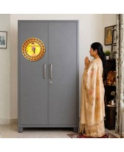 Shri Hit Premanand Govind Sharan Ji Maharaj Fridge Magnet Wooden | Glossy Sublimation Print | 4x4 Inch | Strong Magnet Back | Decorative Magnet for Fridge, Almirah & Temple Decor (F23731)