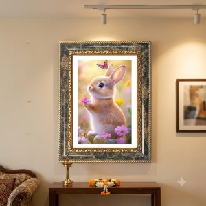 Rabbit Decorative Photo Frame With White Mount | Premium Wall & Tabletop Picture Frame | Home, Office & Temple Decoration | 8x12 Inch (Pack Of 1) (F31476) Rabbit Decorative Photo Frame With White Mount | Premium Wall & Tabletop Picture Frame | Home, Office & Temple Decoration | 8x12 Inch (Pack Of 1) (F31476)