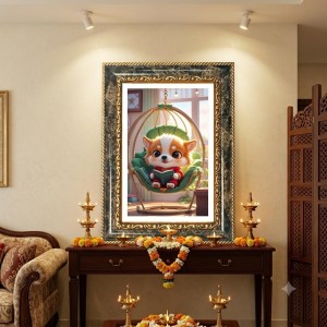 Cat Decorative Photo Frame With White Mount | Premium Wall & Tabletop Picture Frame | Home, Office & Temple Decoration | 10x14 Inch (Pack Of 1) (F31504) Cat Decorative Photo Frame With White Mount | Premium Wall & Tabletop Picture Frame | Home, Office & Temple Decoration | 10x14 Inch (Pack Of 1) (F31504)