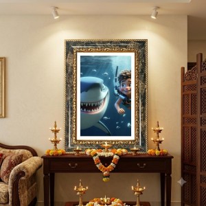 Marlin And Bruce Decorative Photo Frame With White Mount | Premium Wall & Tabletop Picture Frame | Home, Office & Temple Decoration | 10x14 Inch (Pack Of 1) (F32564)