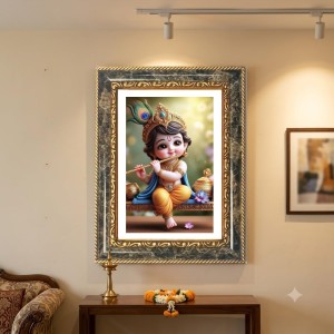 Tridevei Decorative Photo Frame With White Mount | Premium Wall & Tabletop Picture Frame | Home, Office & Temple Decoration | 12x16 Inch (Pack Of 1) (F31548) Tridevei Decorative Photo Frame With White Mount | Premium Wall & Tabletop Picture Frame | Home, Office & Temple Decoration | 12x16 Inch (Pack Of 1) (F31548)