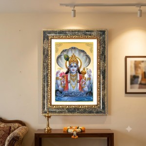 Vishnu Decorative Photo Frame With White Mount | Premium Wall & Tabletop Picture Frame | Home, Office & Temple Decoration | 8x12 Inch (Pack Of 1) (F31558) Vishnu Decorative Photo Frame With White Mount | Premium Wall & Tabletop Picture Frame | Home, Office & Temple Decoration | 8x12 Inch (Pack Of 1) (F31558)