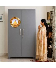 Sree Narayana Guru Fridge Magnet Wooden | Glossy Sublimation Print | 4x4 Inch | Strong Magnet Back | Decorative Magnet for Fridge, Almirah & Temple Decor (F23723)