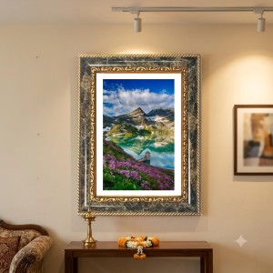 Mountain Lake Decorative Photo Frame With White Mount | Premium Wall & Tabletop Picture Frame | Home, Office & Temple Decoration | 8x12 Inch (Pack Of 1) (F31570) Mountain Lake Decorative Photo Frame With White Mount | Premium Wall & Tabletop Picture Frame | Home, Office & Temple Decoration | 8x12 Inch (Pack Of 1) (F31570)