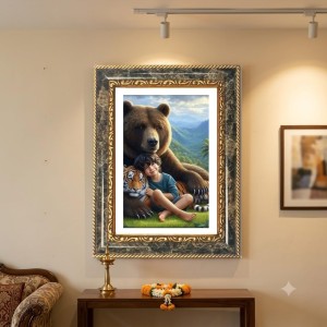 Mowgli Decorative Photo Frame With White Mount | Premium Wall & Tabletop Picture Frame | Home, Office & Temple Decoration | 8x12 Inch (Pack Of 1) (F31540)
