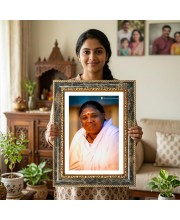 Spiritual Portrait Decorative Photo Frame With White Mount | Premium Wall & Tabletop Picture Frame | Home, Office & Temple Decoration | 10x14 Inch (Pack Of 1) (F31444)