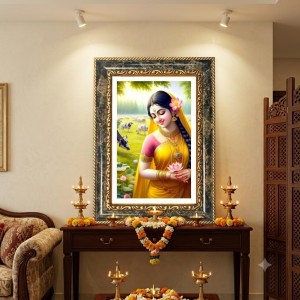 Radhaa Decorative Photo Frame With White Mount | Premium Wall & Tabletop Picture Frame | Home, Office & Temple Decoration | 8x12 Inch (Pack Of 1) (F31489)