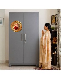 Swami Vivekananda Fridge Magnet Wooden | Glossy Sublimation Print | 4x4 Inch | Strong Magnet Back | Decorative Magnet for Fridge, Almirah & Temple Decor (F23709)