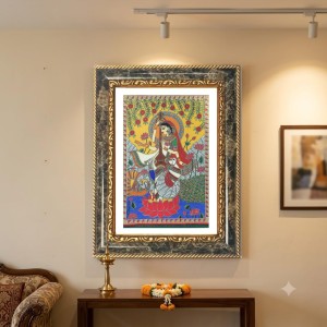 Saraswati Decorative Photo Frame With White Mount | Premium Wall & Tabletop Picture Frame | Home, Office & Temple Decoration | 8x12 Inch (Pack Of 1) (F31565) Saraswati Decorative Photo Frame With White Mount | Premium Wall & Tabletop Picture Frame | Home, Office & Temple Decoration | 8x12 Inch (Pack Of 1) (F31565)
