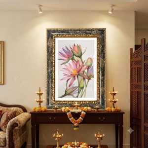 Pink And Purple Lotus Flowers. Decorative Photo Frame With White Mount | Premium Wall & Tabletop Picture Frame | Home, Office & Temple Decoration | 8x12 Inch (Pack Of 1) (F33192) Pink And Purple Lotus Flowers. Decorative Photo Frame With White Mount | Premium Wall & Tabletop Picture Frame | Home, Office & Temple Decoration | 8x12 Inch (Pack Of 1) (F33192)