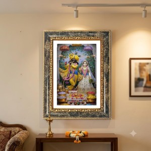 Saraswati Decorative Photo Frame With White Mount | Premium Wall & Tabletop Picture Frame | Home, Office & Temple Decoration | 12x16 Inch (Pack Of 1) (F31515) Saraswati Decorative Photo Frame With White Mount | Premium Wall & Tabletop Picture Frame | Home, Office & Temple Decoration | 12x16 Inch (Pack Of 1) (F31515)