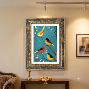 Bird Painting Decorative Photo Frame With White Mount | Premium Wall & Tabletop Picture Frame | Home, Office & Temple Decoration | 8x12 Inch (Pack Of 1) (F33036) Bird Painting Decorative Photo Frame With White Mount | Premium Wall & Tabletop Picture Frame | Home, Office & Temple Decoration | 8x12 Inch (Pack Of 1) (F33036)