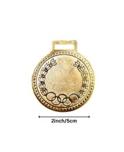 Gold Winner Medal for Sports & Competitions | Metallic Award Medal for School, Event, Games & Achievement Ceremony | Gold Finish Hanging Medal for Kids & Adults (Pack of 3)