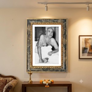 Ramakrishna Paramahamsa Decorative Photo Frame With White Mount | Premium Wall & Tabletop Picture Frame | Home, Office & Temple Decoration | 10x14 Inch (Pack Of 1) (F33095)