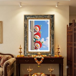 Snowmen Decorative Photo Frame With White Mount | Premium Wall & Tabletop Picture Frame | Home, Office & Temple Decoration | 10x14 Inch (Pack Of 1) (F32499) Snowmen Decorative Photo Frame With White Mount | Premium Wall & Tabletop Picture Frame | Home, Office & Temple Decoration | 10x14 Inch (Pack Of 1) (F32499)